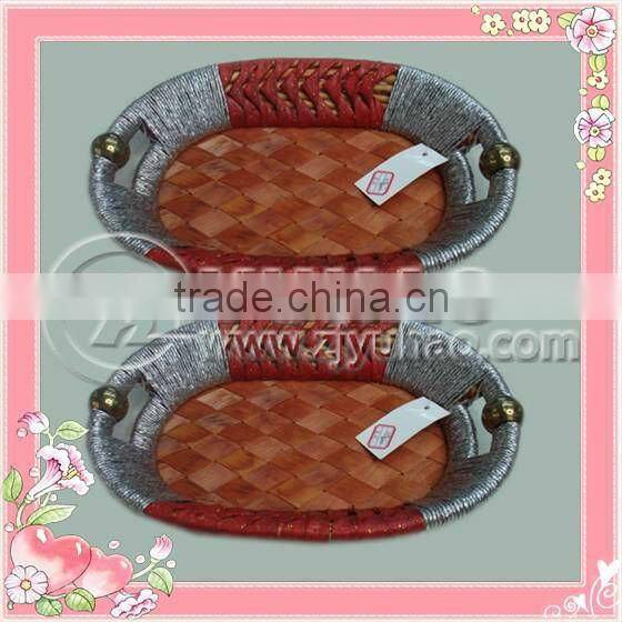 Small Lined Wicker Table Bread Basket