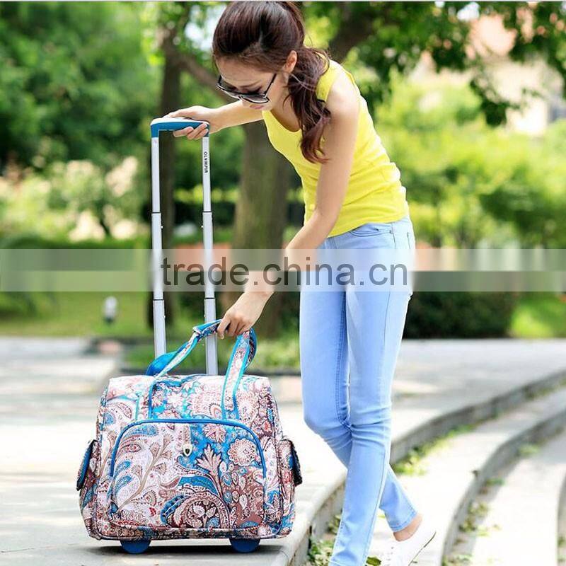 Packaging & Shipping 2016 New Two Wheels Hand Supermarket Trolley With Colorful Printing