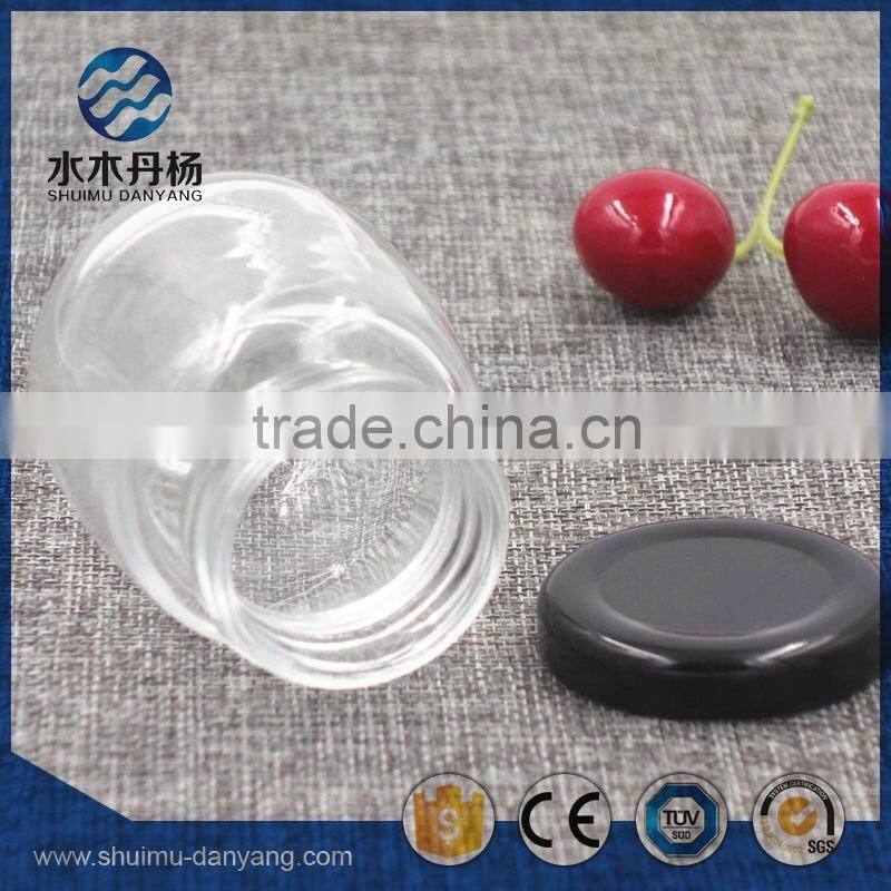 High quality 50ml round clear food glass jar for honey