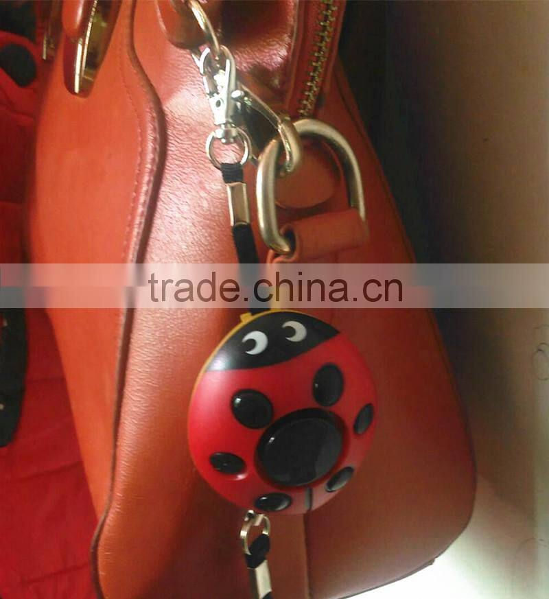 130db Ladybug personal safety alarm anti rape anti attack alarm for ladies kids elderly nigh shift people