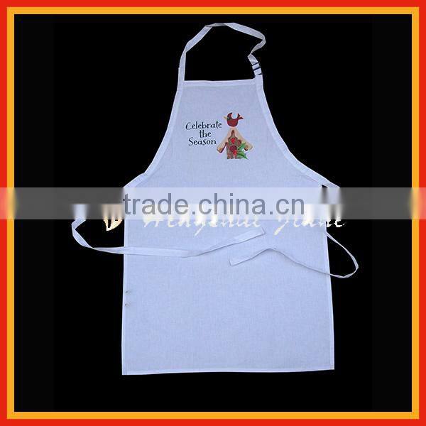Fashion long bib apron with wide bowknot neck band