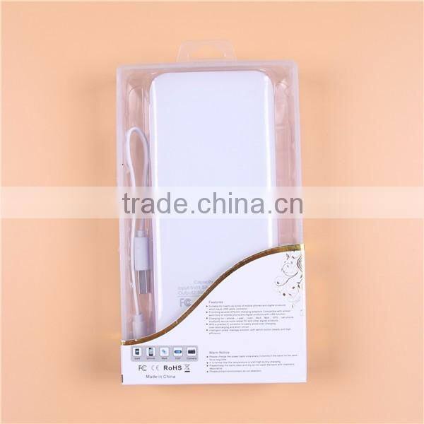 Factory Wholesale 12000mAh 3 USB Power Bank with Torch Light
