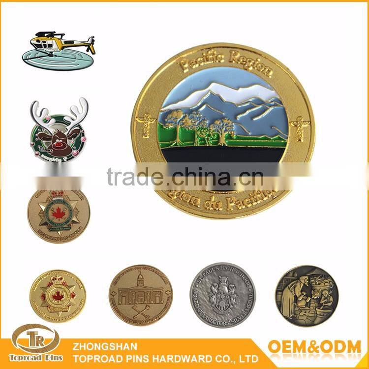 Metal Souvenir Custom Gold Plated Special Design United Navy challenge coin