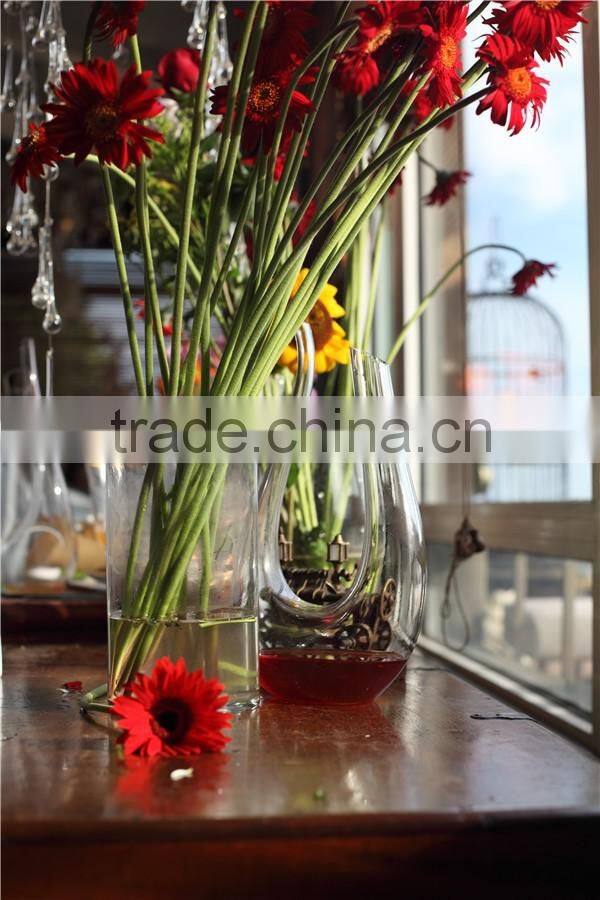 handmade different shaped chinese glass flower vase for home decoration
