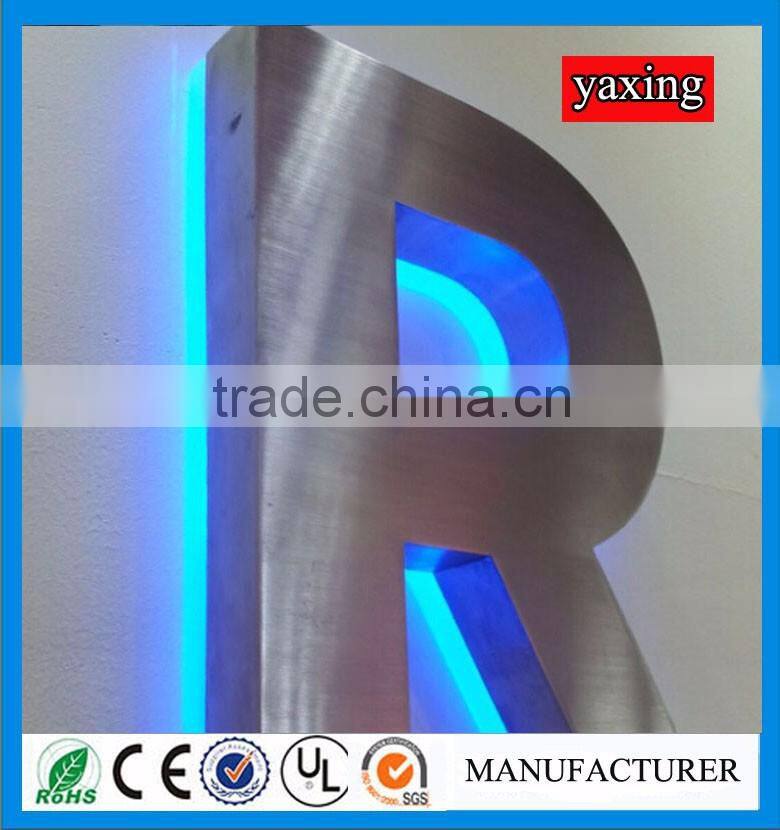 LED backlit small metal alphabet letters, shop logo decorative alphabet letters