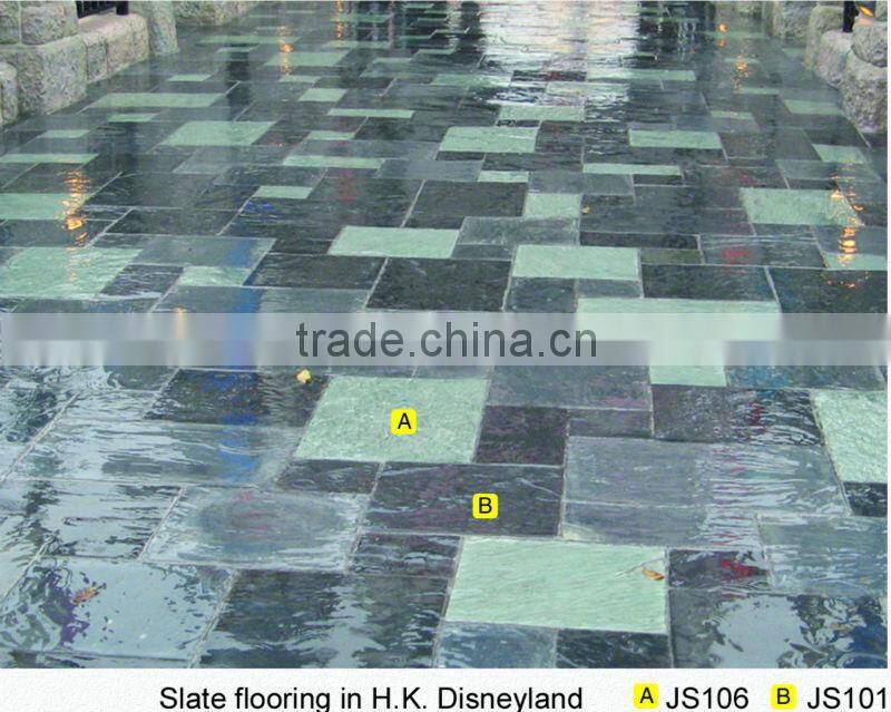 Beautiful black slate slabs for outdoor floor tiles