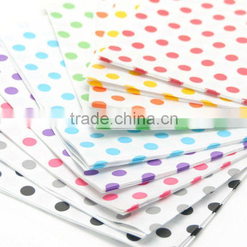 Kelly green mini Bitty Bags Kraft Small Flat Diagonal Stripe Paper Bag