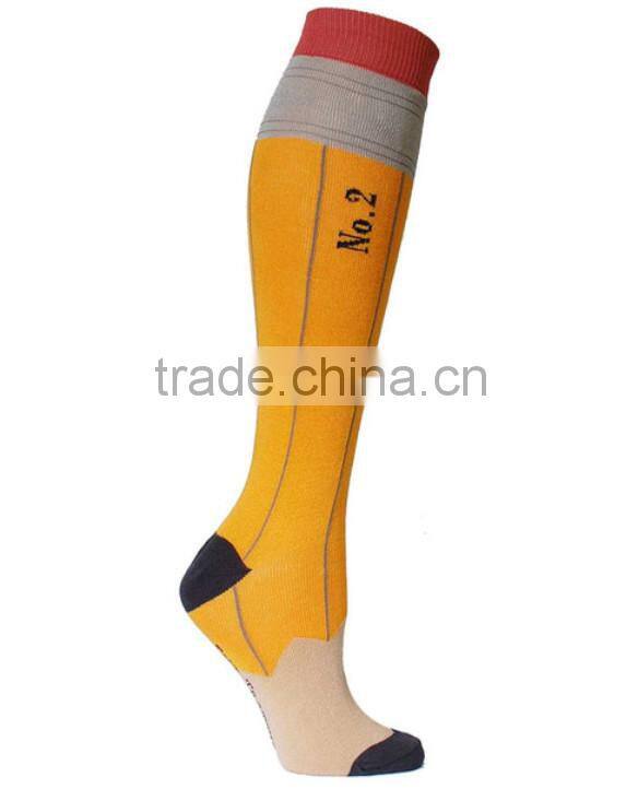 Wholesale Fashion Christmas Yellow Custom Sports Sock