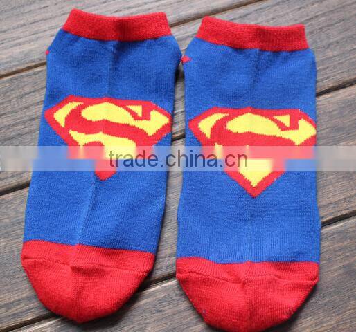 super hero series cool young man ankle socks cheap socks