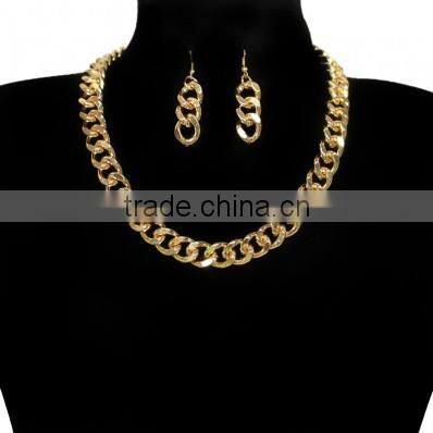 Simple Metal Chain Fashion Necklace Set