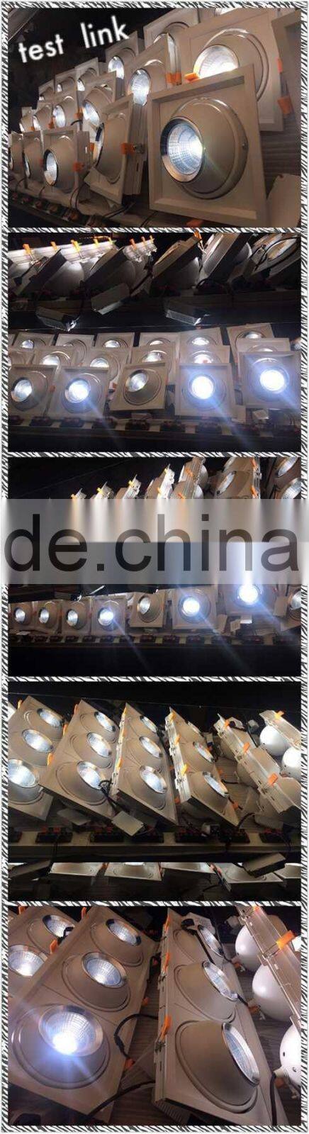 15W square COB recessed led grille downlight directional adjustable LED downlight ar111