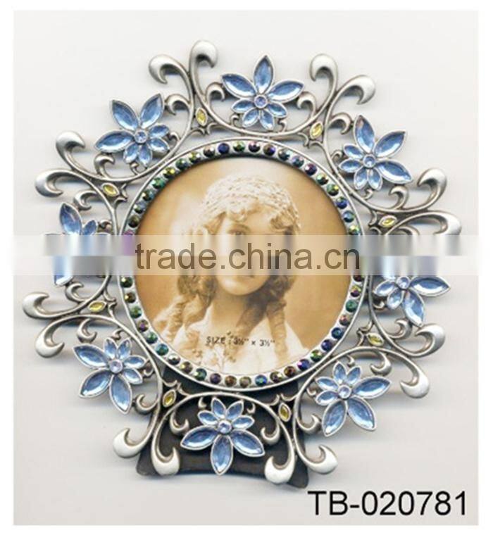 Antique metal zinc alloy classical photo frame home decorative