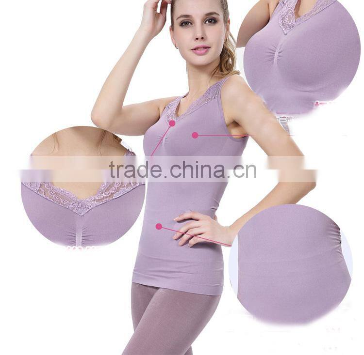 Women sleeveless slimming vest,female seamless body suit underwear,Body sculpting underwear NY114