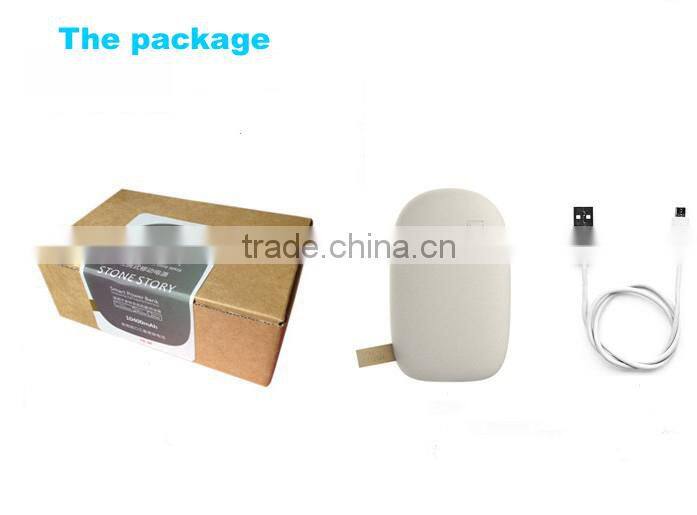 Mini USB stone power bank 9600mah for smart phone