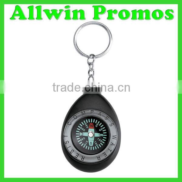 Promotional Mini Plastic Compass with Lanyard Keychain
