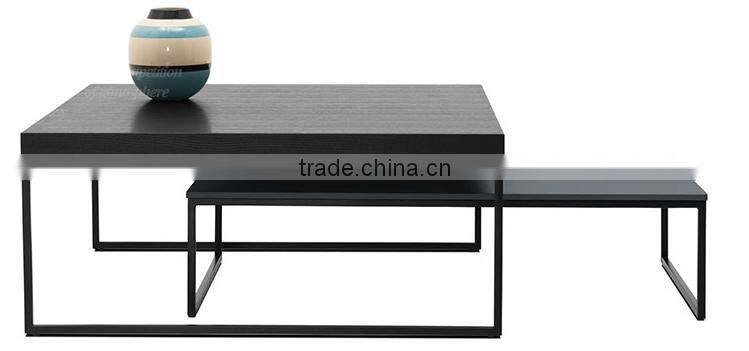 Modern stainless steel/wood coffee table