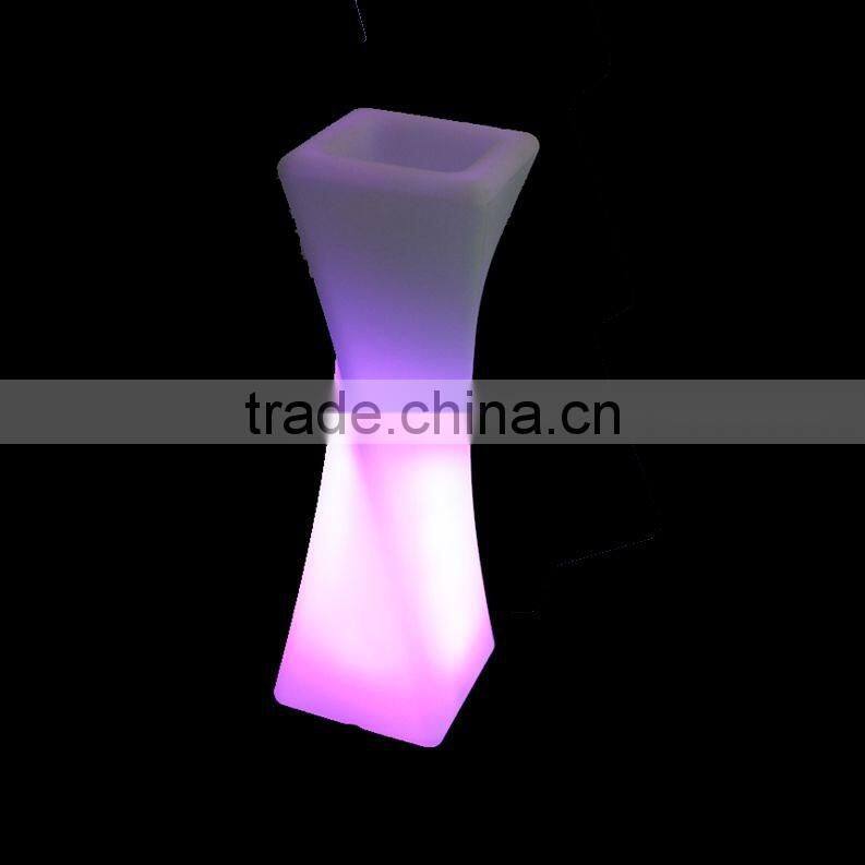 LED color changing decoration waterproof plastic twisted flower pot
