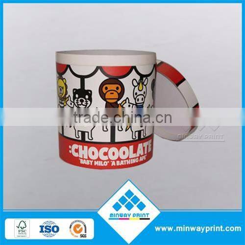 Custom paper circular chocolate box / chocolate packaging box / chocolate box manufacturer