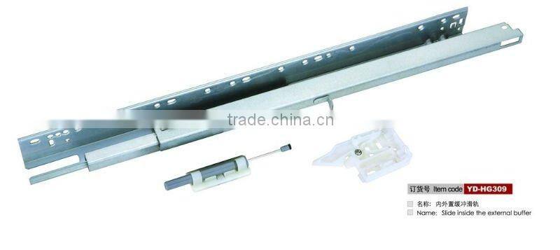 3-Fold Iron Ball Bearing Soft Closing Drawer Slide