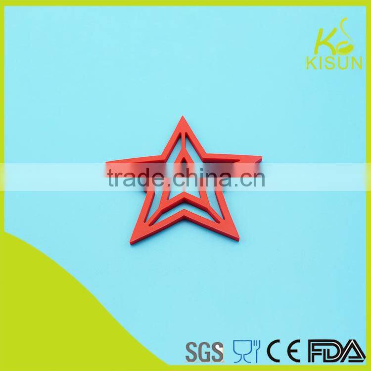 foldable mat double shape star silicone table mat dish mat