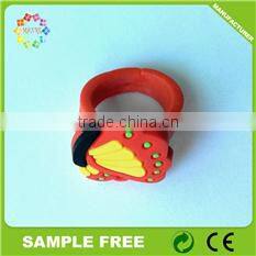2015 Promotional Eco-Friendly Silicone Rubber Soft Finger Ring