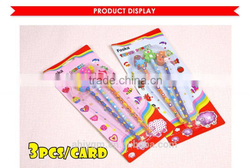 Blister Card Packing Different Series Pencil Topper Eraser