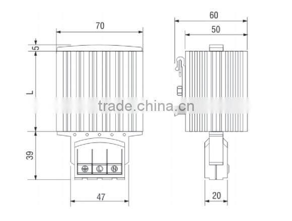 15-150w touch safe heating elements