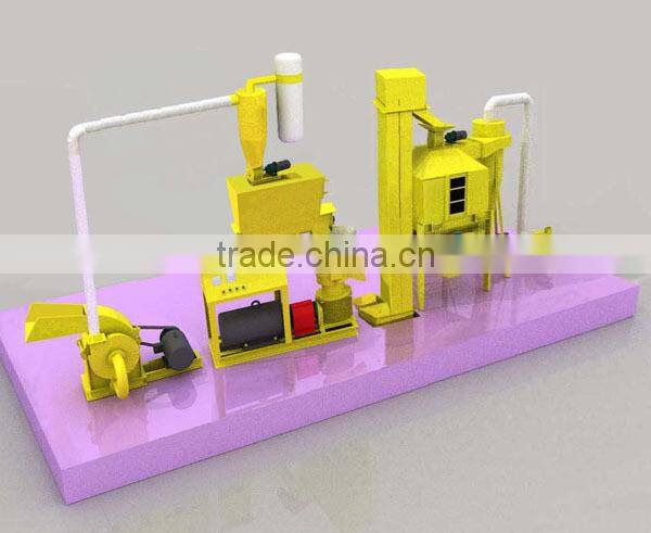 200kg/h small pellet line wood pellet plant for sale CE