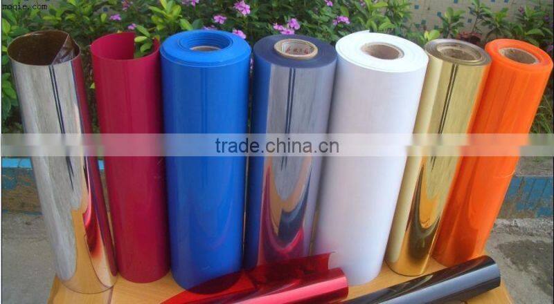 pharma packing PVC amber and green color rigid plastic film