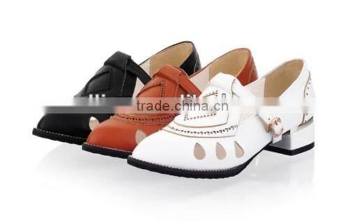 latest fashion loafer shoes ladies low heel boats shoes for women CP6475
