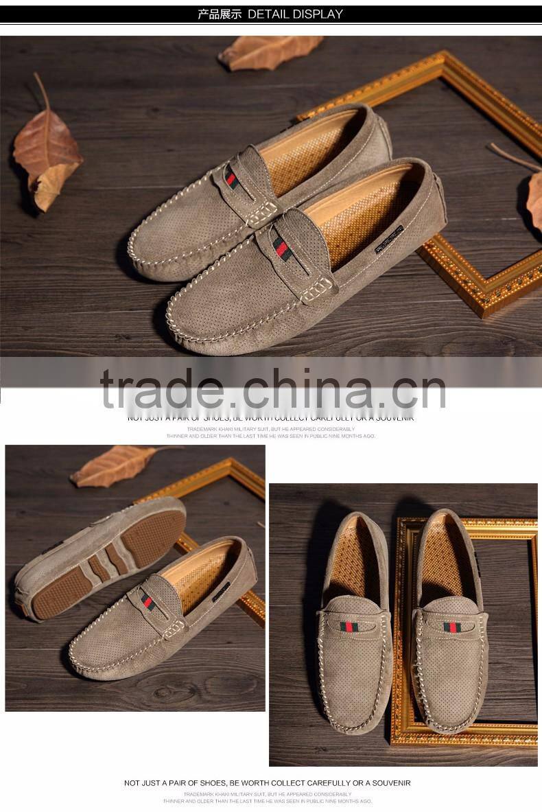 Selling popular high quality suede men 's leisure shoes is comfortable driving shoes