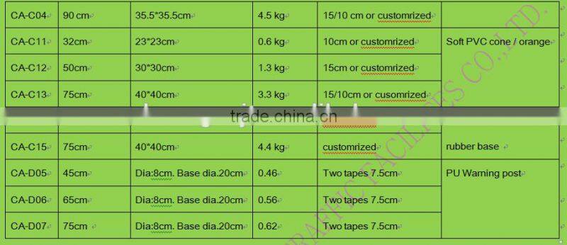 High Quality Flexible Orange PVC Traffic Cone