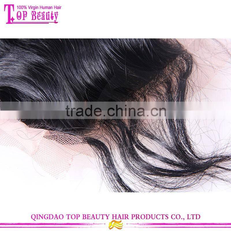 High quality 4X4" virgin brazilian hair cheap stock silk base lace closure free parting cheap silk base closure