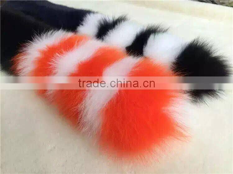 2015 fashionable multed color fox fur shawl for women