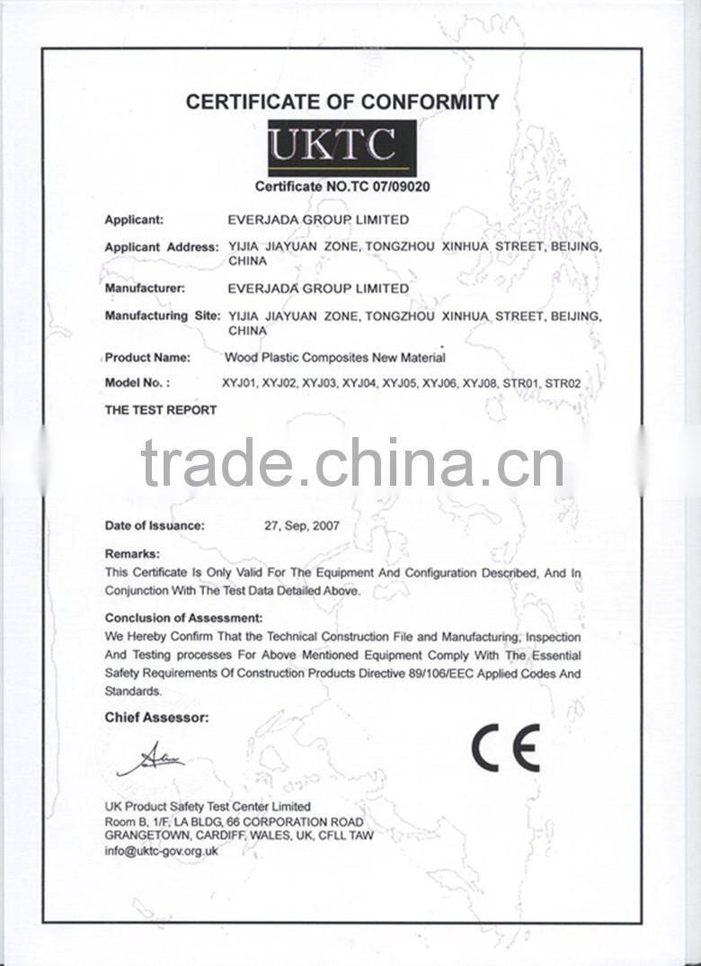 2015 Outdoor Composite Hollow WPC Flooring 150x25mm with CE