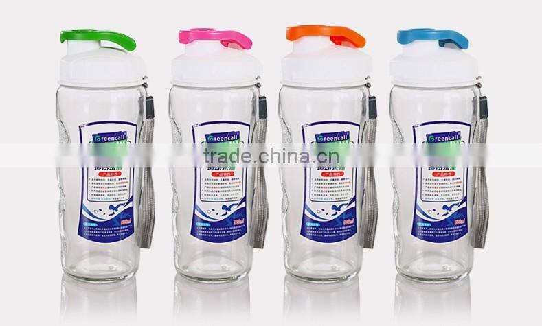 wholesale clear borosilicate glass shaker bottle 500ml