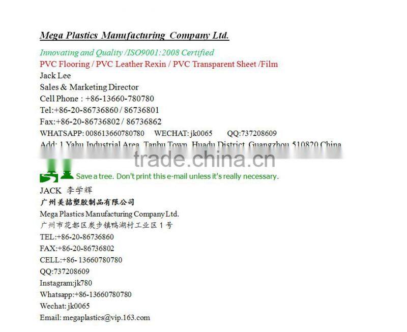 0.7mm PVC artificial Leather Automobile Car Seat upholstery MG443