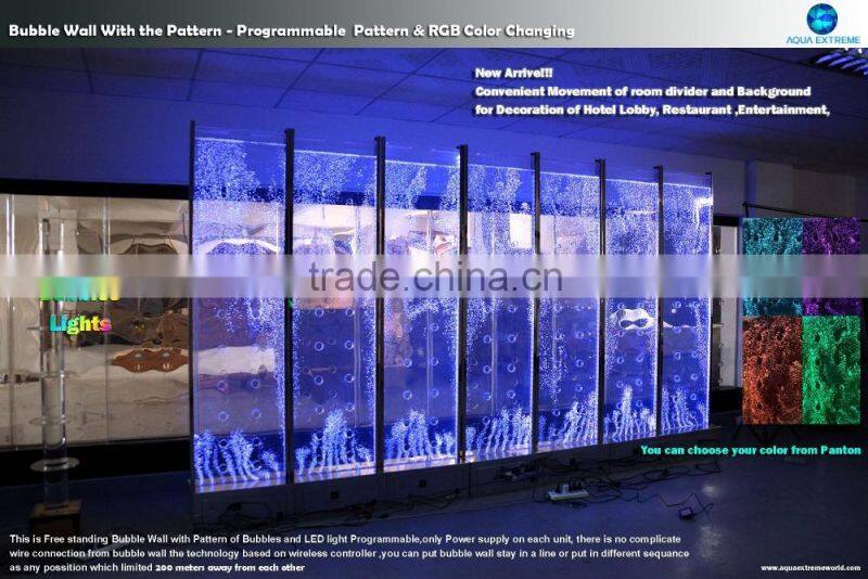 Digital Control LED water bubble wall , Computer Programe Dancing LED Bubble