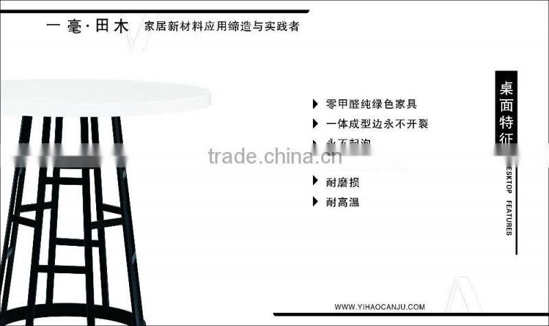 2016 new product first facotry design anti high &low temperature compound melamine table with UV test for catering resturant