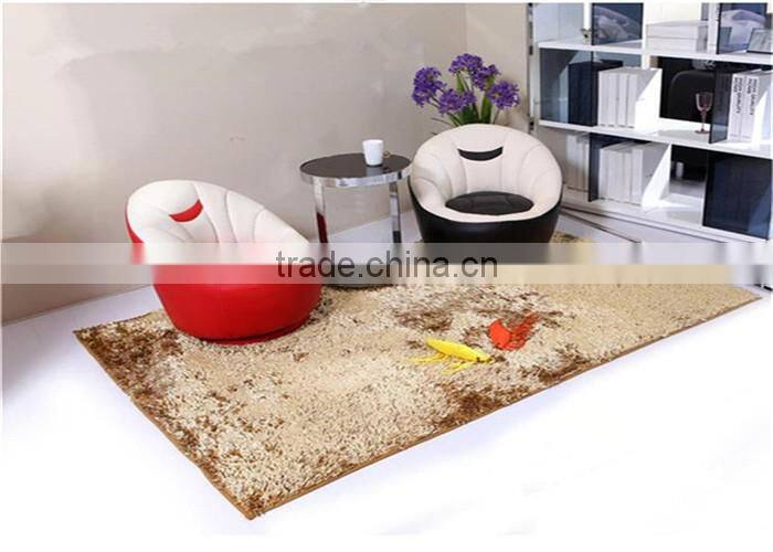 short pile polyester shiny chenille floor mat