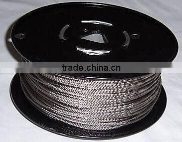 304 Stainless Steel Wire Rope Cable, 3/16, 7x19, 100 ft