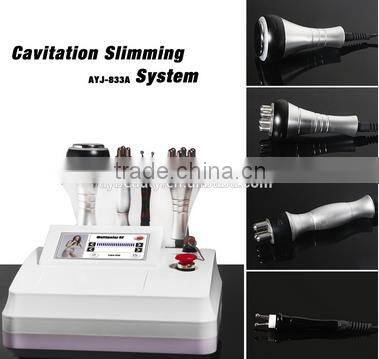 AYJ-3S06 Ultrasonic Cavitation Machine Vacuum RF Slimming/Restored beauty multipolar handpiece slimming machine
