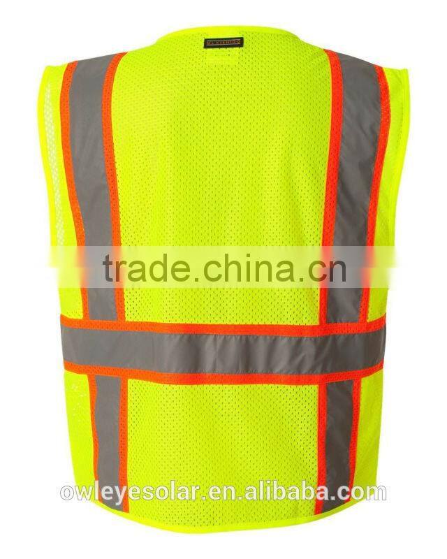 customized reflective safety mesh vests with multi pockets