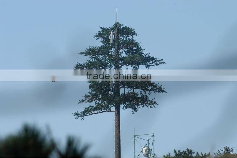 Bionic telecommunication steel monopole tower