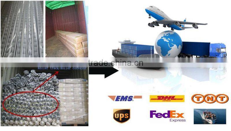 JY-2047|360 degree swivel roller track|Dual-in-line logistic conveyor|Heavy duty slide rail chain