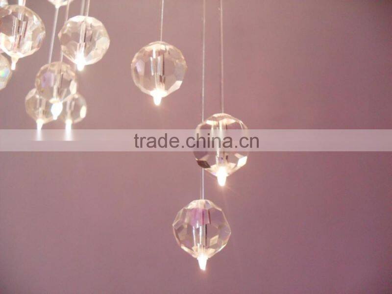 Fashionable fiber optic crystal ceiling light, fiber optic chandelier with RF remote control