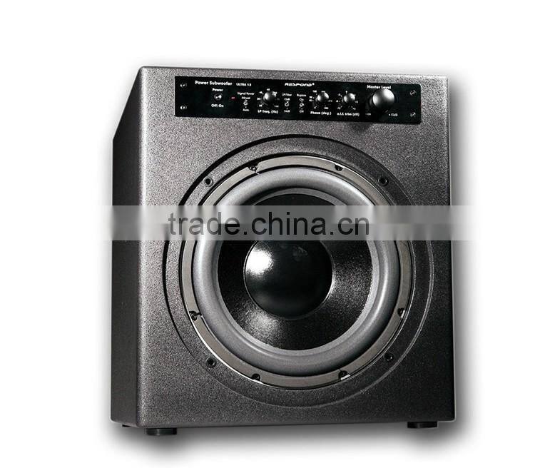 1000 w Class D 12 inch long stroke speaker unit closed active professional senior cinema home theater subwoofer speaker box