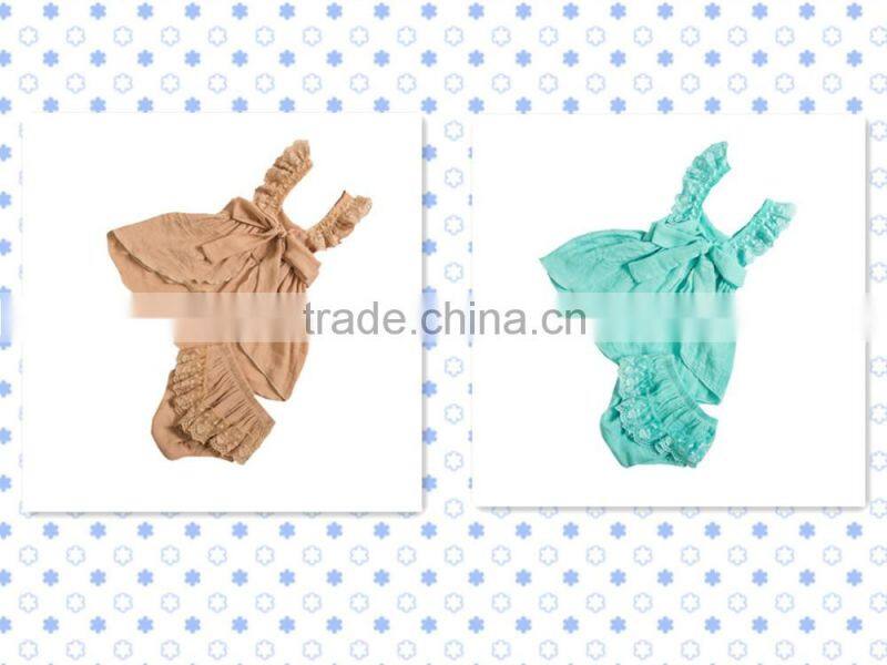 2016 new design Princess baby girls swing top set,children clohting set with lace shoulder straps,kids summer wear swing outfit