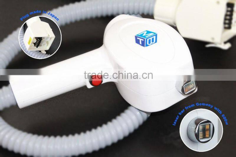 Germany Micro Channel 808nm diode laser hair removal machine/ 10 Different Languages 808 body hair removal/ permanent hair