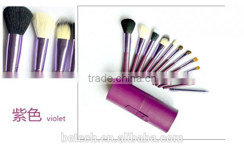 Pro 12 pieces travel brush make up brush set with cylinder package